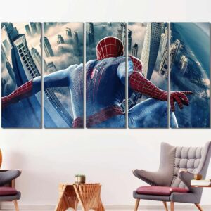 Spiderman Movie Big Wall Canvas Layout-Five Panels Regular