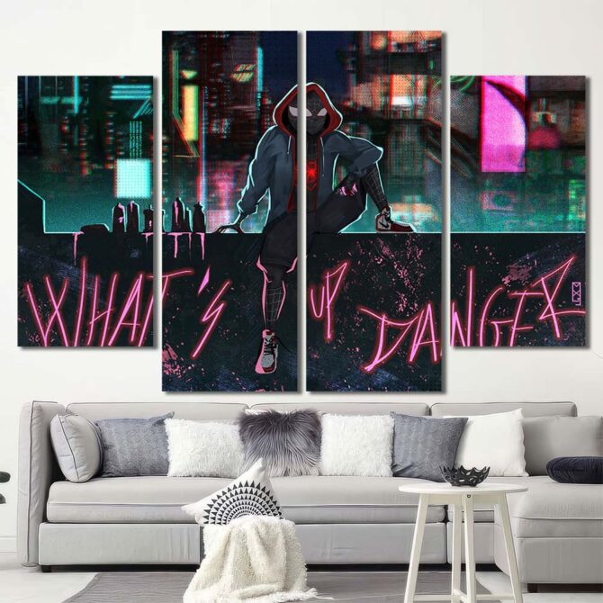 Spiderman Canvas Wallart Layout-Four Panels Diamond