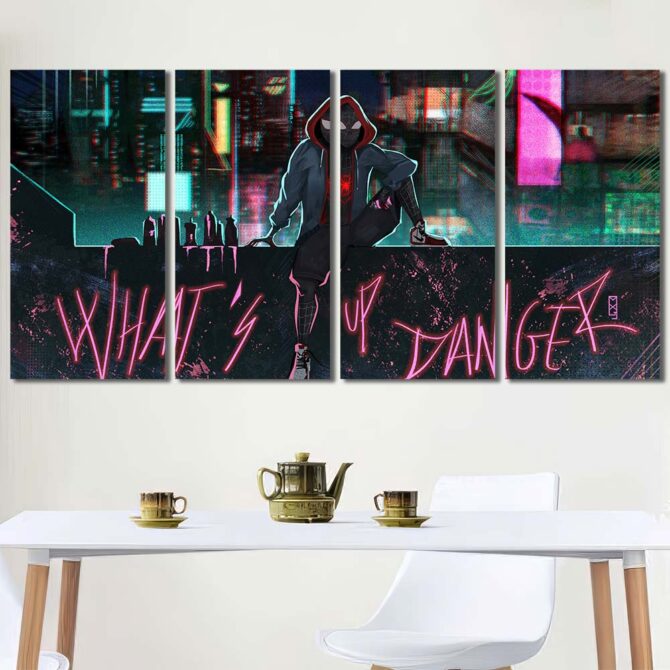 Spiderman Canvas Wallart Layout-Four Panels Regular