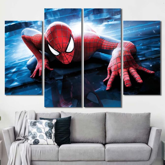 Spiderman Movie Wall Art Pictures Layout-Four Panels Diamond