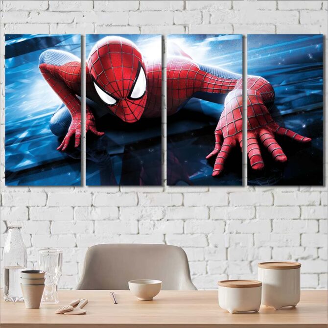 Spiderman Movie Wall Art Pictures Layout-Four Panels Regular