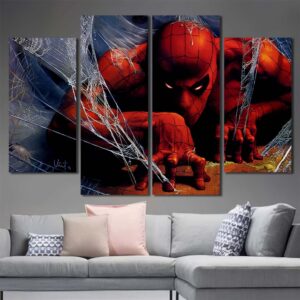 Movie Spiderman Home Decor Canvas Layout-Four Panels Diamond
