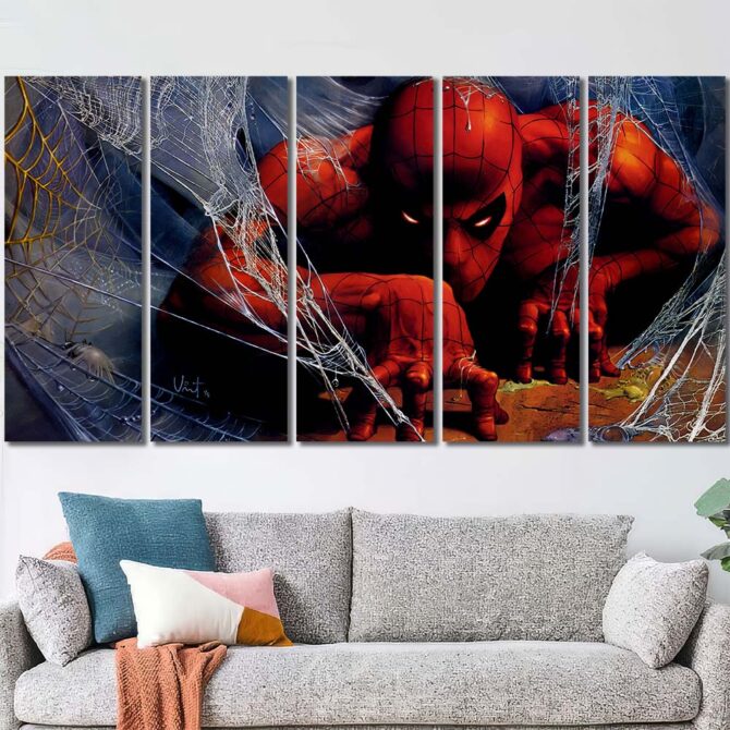 Movie Spiderman Home Decor Canvas Layout-Five Panels Regular