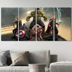 Avengers Movie Canvas Art Layout-Four Panels Regular
