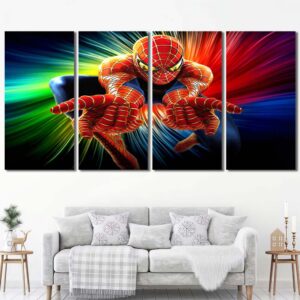 Spiderman Movie Big Wall Decor Layout-Four Panels Regular