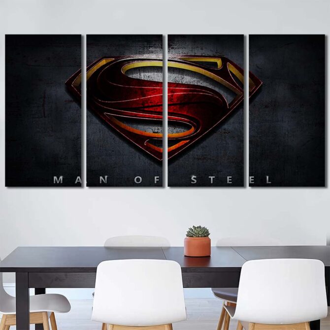 Movie Spiderman Wall Art with Frame Layout-Four Panels Regular