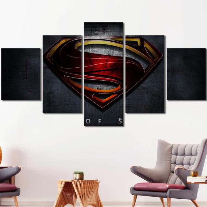 Movie Spiderman Wall Art with Frame Layout-Five Panels Diamond
