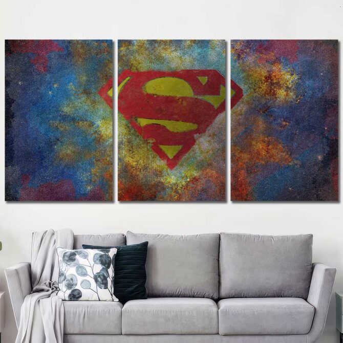 Superhero Spiderman Art Print Canvas Layout-Three Panels Regular