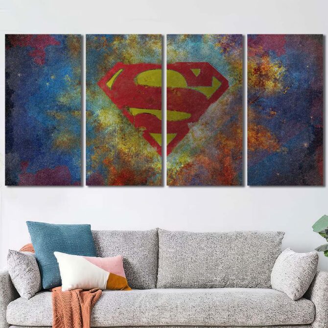 Superhero Spiderman Art Print Canvas Layout-Four Panels Regular