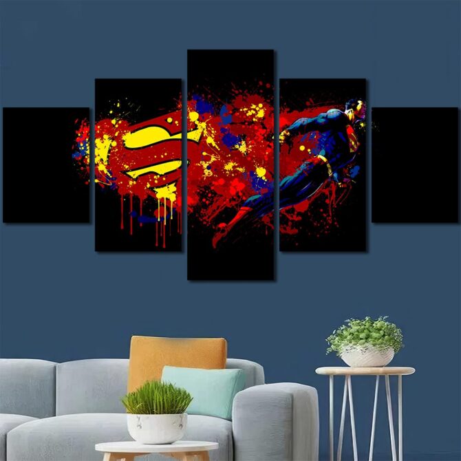 Spiderman Movie Multi Canvas Layout-Five Panels Diamond