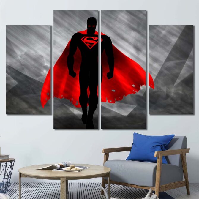Movie Spiderman Framed Wall Art Layout-Four Panels Diamond