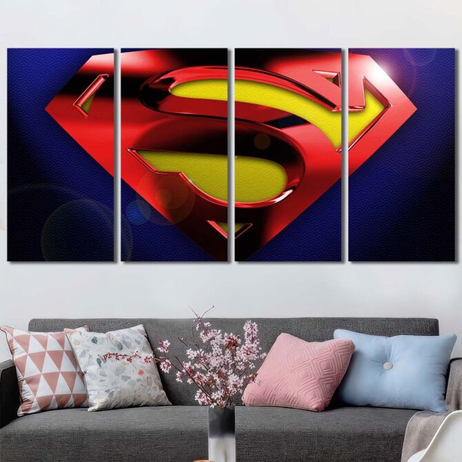 Superhero Spiderman Print Art Canvas Layout-Four Panels Regular