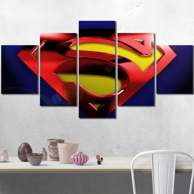 Superhero Spiderman Print Art Canvas Layout-Five Panels Diamond