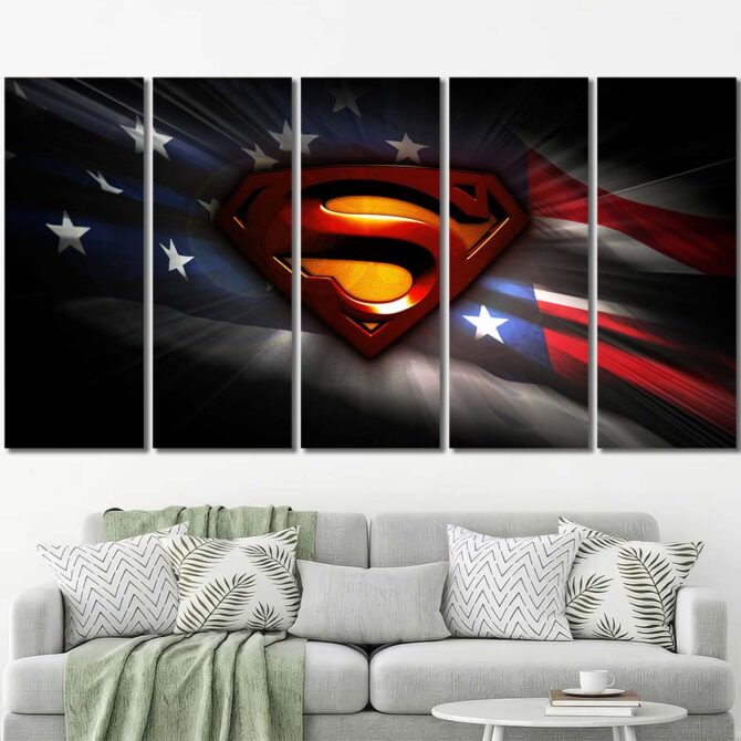 Spiderman Decor Art Canvas Layout-Five Panels Regular