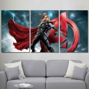 Thunder Canvas Wall Art Layout-Three Panels Regular