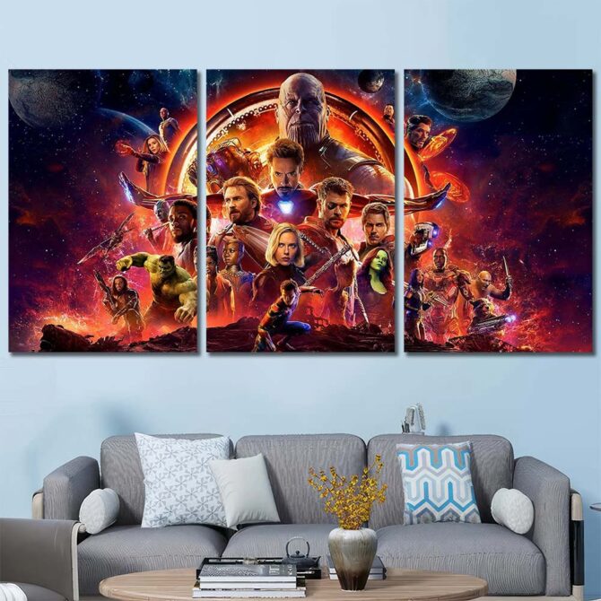 Avengers Art Print Layout-Three Panels Regular