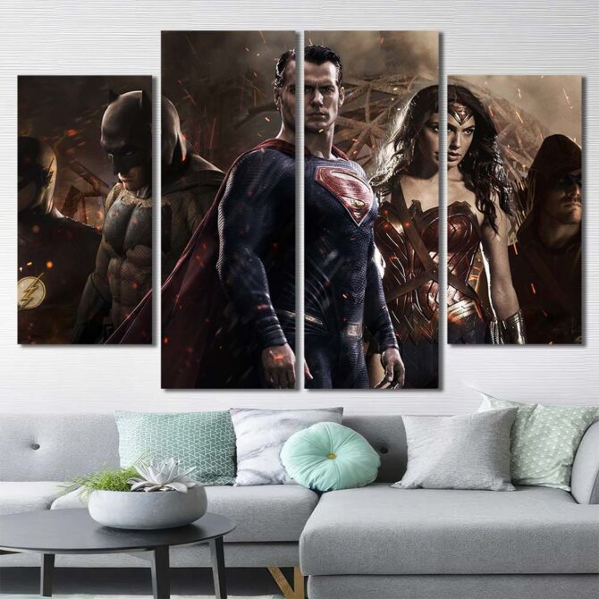Avengers Canvas Prints Layout-Four Panels Diamond