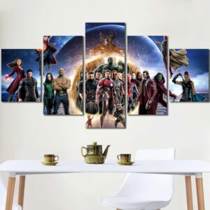 Avengers Canvas Painting Layout-Five Panels Diamond
