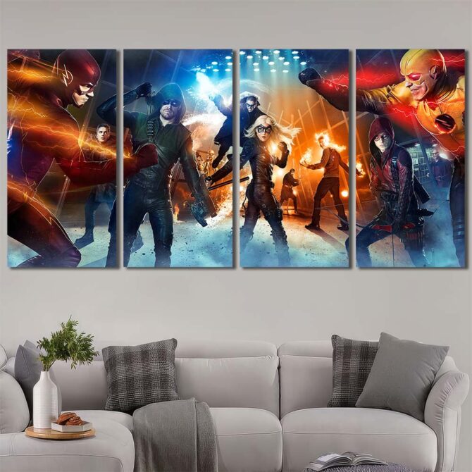Avengers Wall Decor Layout-Four Panels Regular