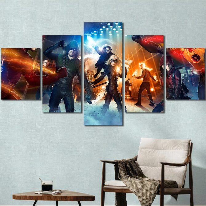 Avengers Wall Decor Layout-Five Panels Diamond