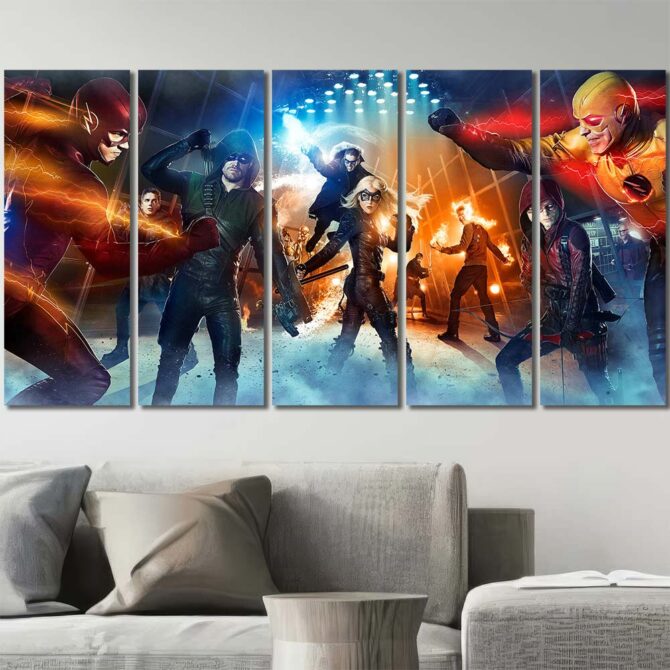 Avengers Wall Decor Layout-Five Panels Regular