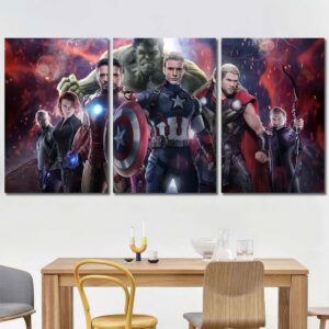 Avengers Painting Canvas Layout-Three Panels Regular
