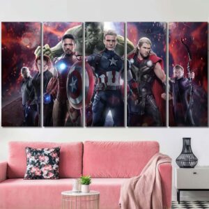 Avengers Painting Canvas Layout-Five Panels Regular