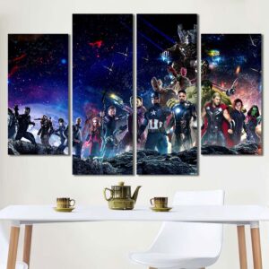 Avengers Wall Poster Layout-Four Panels Diamond
