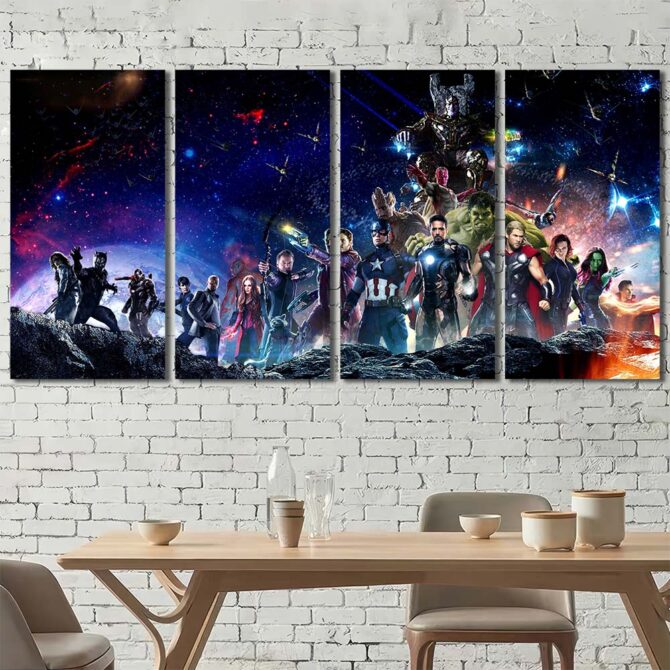 Avengers Wall Poster Layout-Four Panels Regular