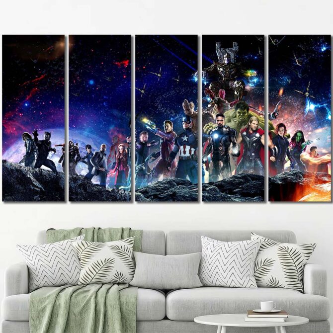 Avengers Wall Poster Layout-Five Panels Regular