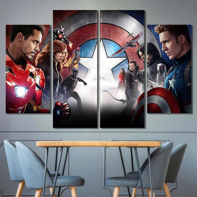 Avengers Poster Layout-Four Panels Diamond