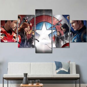 Avengers Poster Layout-Five Panels Diamond