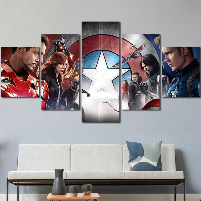 Avengers Poster Layout-Five Panels Diamond
