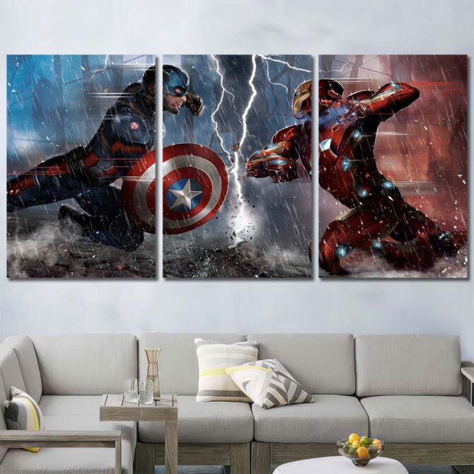 Avengers Painting Layout-Three Panels Regular