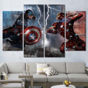 Avengers Painting Layout-Four Panels Diamond