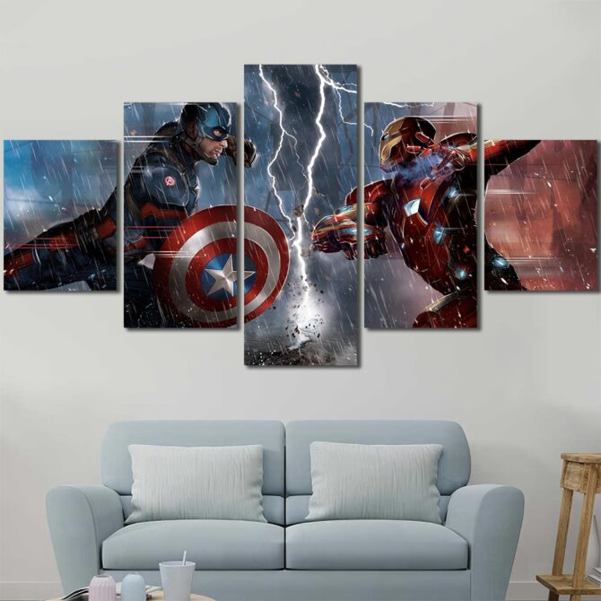 Avengers Painting Layout-Five Panels Diamond