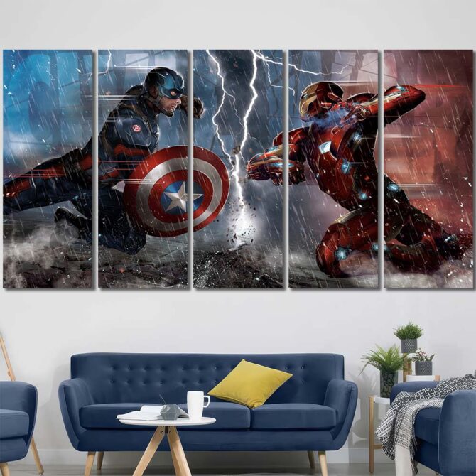 Avengers Painting Layout-Five Panels Regular