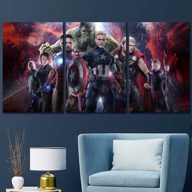 Avengers Canvas Art Layout-Three Panels Regular
