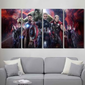 Avengers Canvas Art Layout-Four Panels Regular