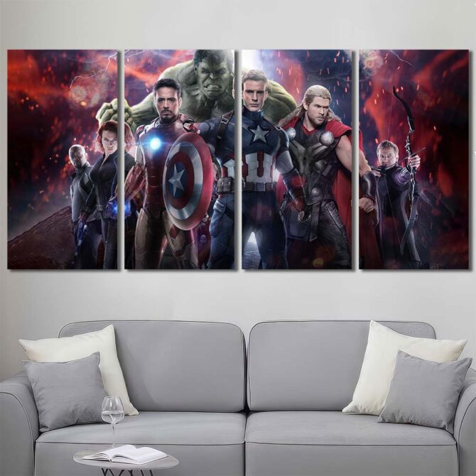 Avengers Canvas Art Layout-Four Panels Regular