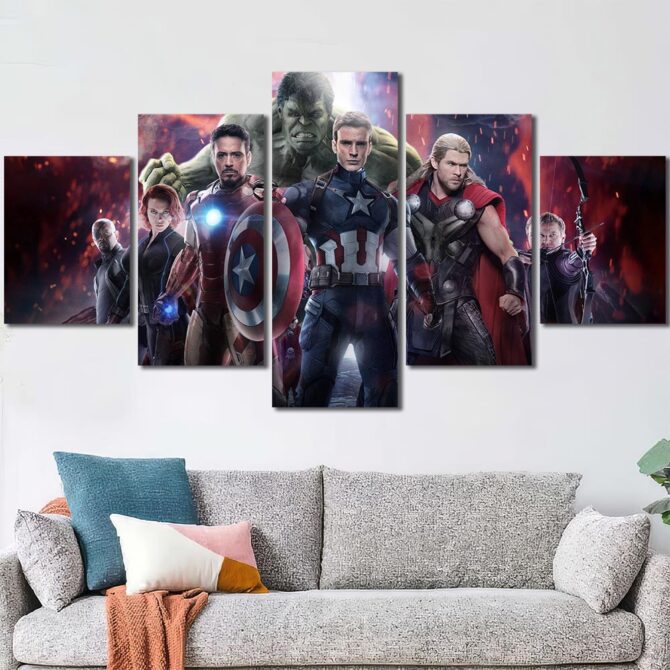Avengers Canvas Art Layout-Five Panels Diamond