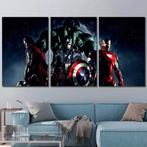 Avengers Large Wall Art Layout-Three Panels Regular
