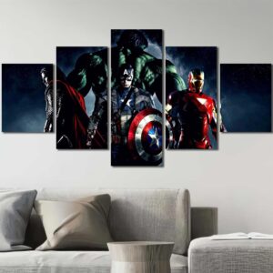 Avengers Large Wall Art Layout-Five Panels Diamond