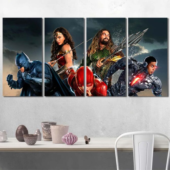 Avengers Cool Wall Art Layout-Four Panels Regular
