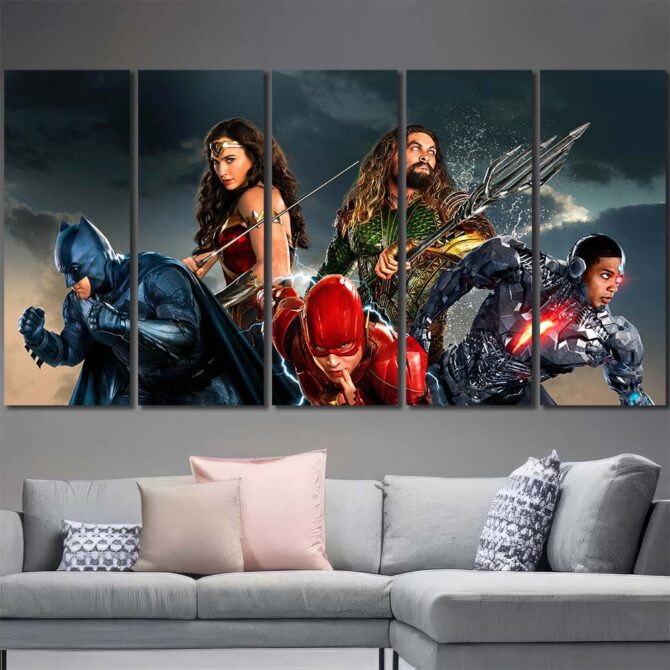 Avengers Cool Wall Art Layout-Five Panels Regular