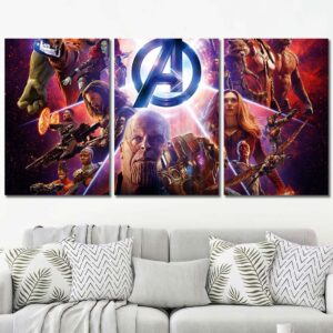 Avengers Wallart Canvas Layout-Three Panels Regular