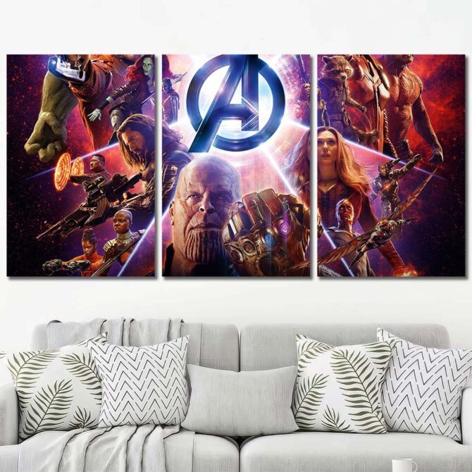 Avengers Wallart Canvas Layout-Three Panels Regular