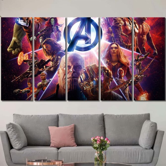 Avengers Wallart Canvas Layout-Five Panels Regular