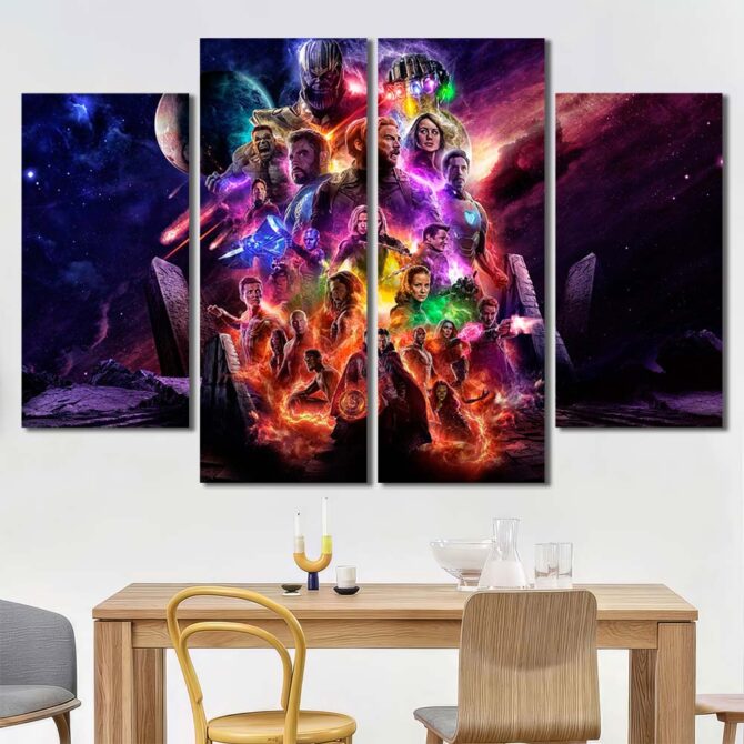 Avengers Big Wall Decor Layout-Four Panels Diamond