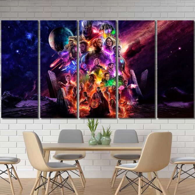 Avengers Big Wall Decor Layout-Five Panels Regular